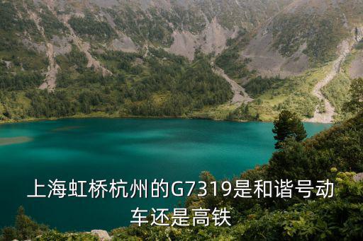 上海虹橋杭州的G7319是和諧號動車還是高鐵