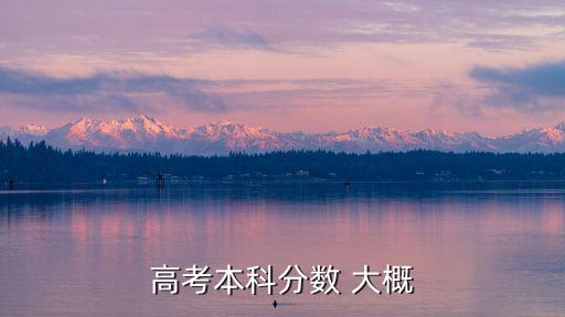 高考本科分數 大概