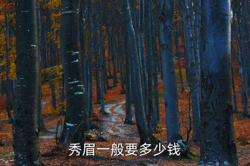秀眉一般要多少錢