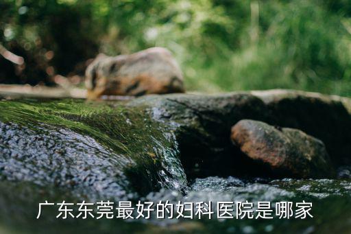 廣東東莞最好的婦科醫院是哪家