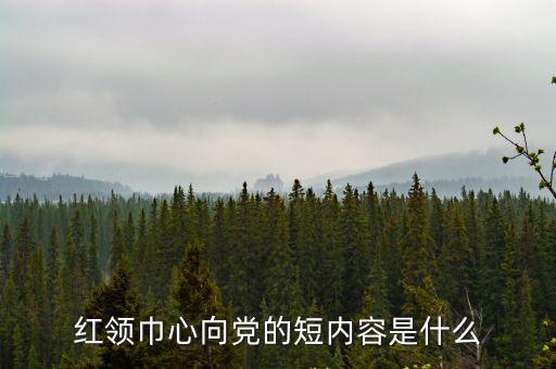 紅領巾心向黨的短內容是什么