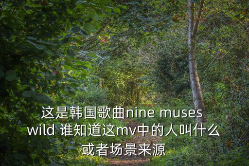 這是韓國歌曲nine muses wild 誰知道這mv中的人叫什么或者場景來源