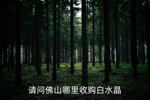 請問佛山哪里收購白水晶
