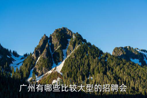 廣州有哪些比較大型的招聘會(huì)