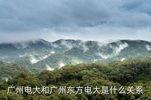 廣州電大和廣州東方電大是什么關系