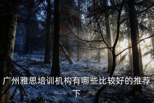 廣州雅思培訓機構有哪些比較好的推薦下