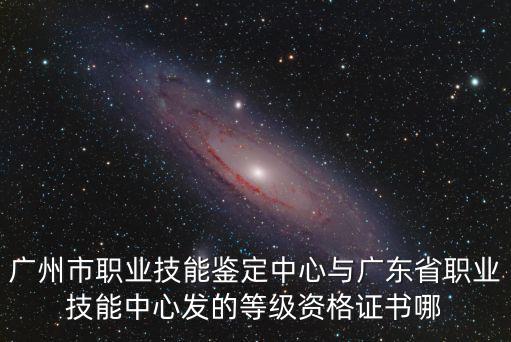 廣州市職業技能鑒定中心與廣東省職業技能中心發的等級資格證書哪