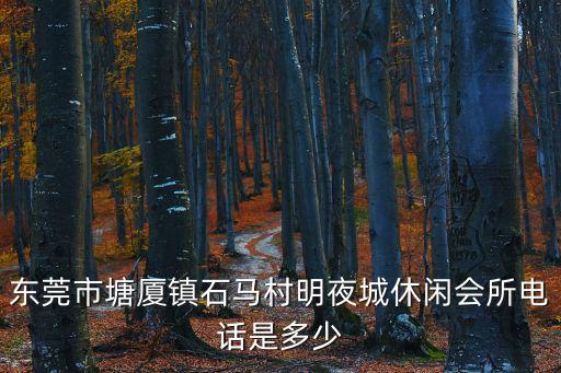東莞市塘廈鎮石馬村明夜城休閑會所電話是多少