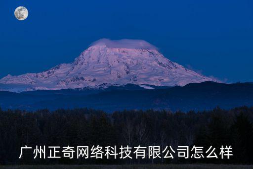 廣州正奇網絡科技有限公司怎么樣
