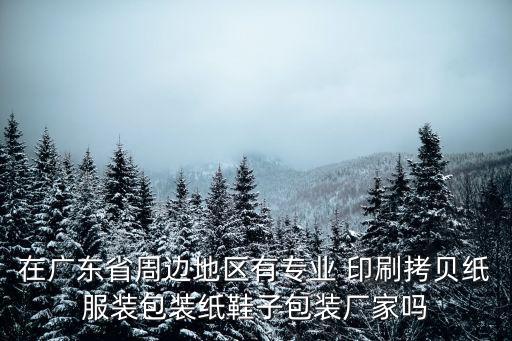 在廣東省周邊地區有專業 印刷拷貝紙服裝包裝紙鞋子包裝廠家嗎