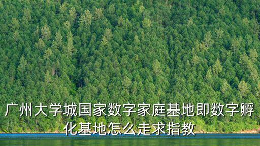 廣州大學城國家數字家庭基地即數字孵化基地怎么走求指教