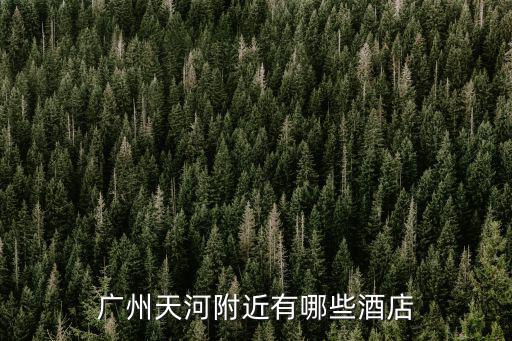 廣州天河附近有哪些酒店