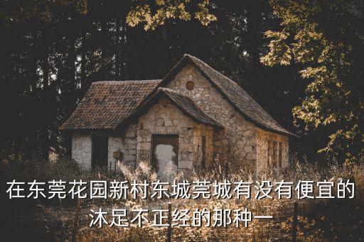 在東莞花園新村東城莞城有沒有便宜的沐足不正經(jīng)的那種一