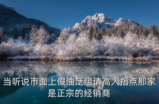 當聽說市面上假油泛濫請高人指點那家是正宗的經銷商