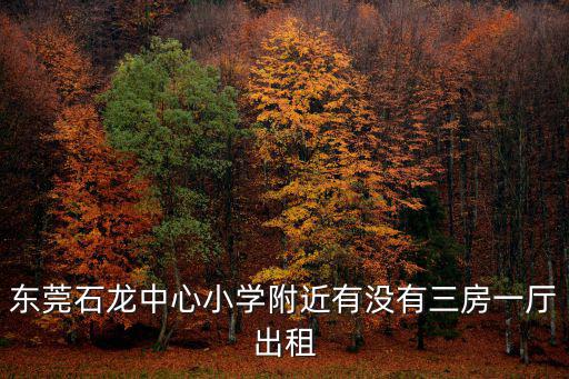 東莞石龍中心小學附近有沒有三房一廳出租