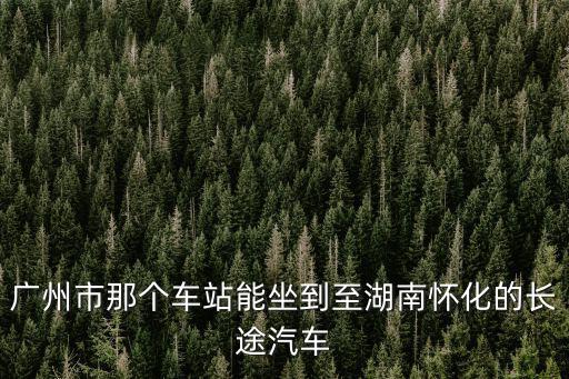 廣州市那個車站能坐到至湖南懷化的長途汽車