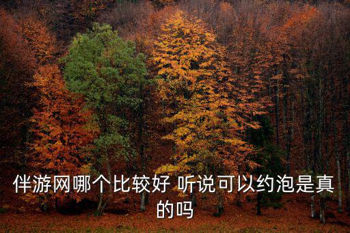 伴游網哪個比較好 聽說可以約泡是真的嗎