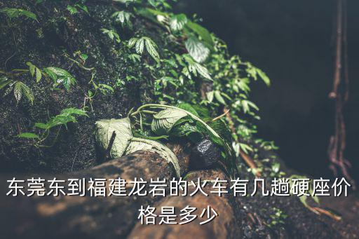 東莞東到福建龍巖的火車有幾趟硬座價格是多少
