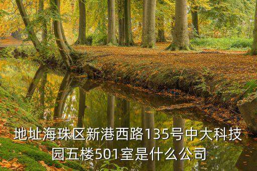 地址海珠區新港西路135號中大科技園五樓501室是什么公司