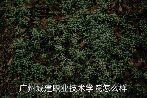 廣州城建職業技術學院怎么樣