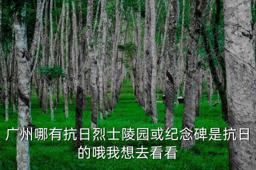 廣州哪有抗日烈士陵園或紀(jì)念碑是抗日的哦我想去看看