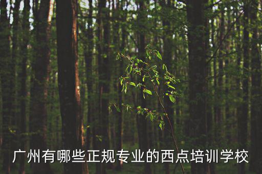 廣州有哪些正規專業的西點培訓學校