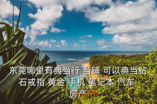 東莞哪里有典當行 當鋪 可以典當鉆石戒指 黃金 手機 筆記本 汽車 房產(chǎn)