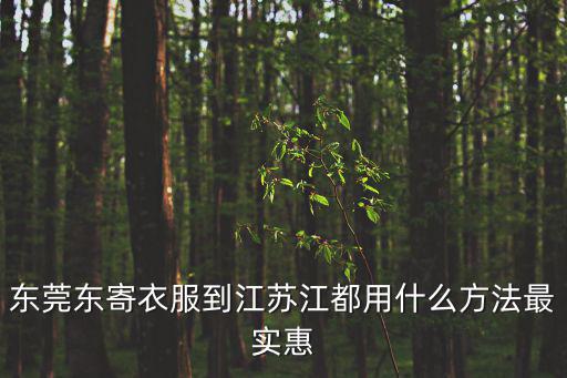 東莞東寄衣服到江蘇江都用什么方法最實惠