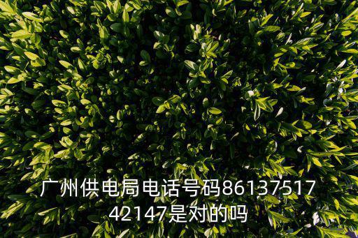 廣州供電局電話號碼8613751742147是對的嗎