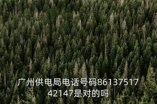 廣州供電局電話號碼8613751742147是對的嗎