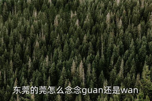 東莞的莞怎么念念guan還是wan