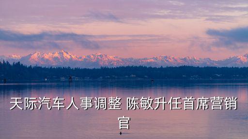 天際汽車人事調整 陳敏升任首席營銷官