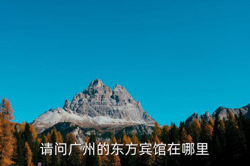 請問廣州的東方賓館在哪里