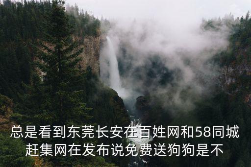 總是看到東莞長安在百姓網(wǎng)和58同城趕集網(wǎng)在發(fā)布說免費送狗狗是不