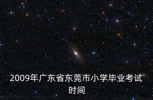2009年廣東省東莞市小學(xué)畢業(yè)考試時間