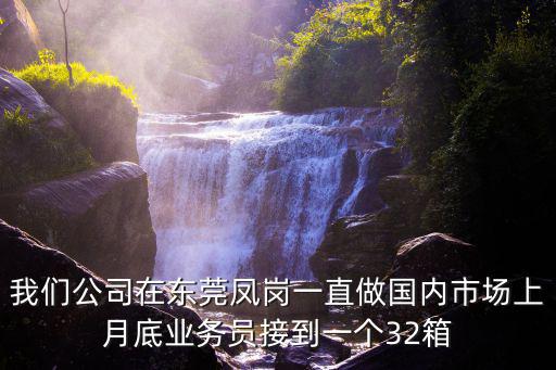 我們公司在東莞鳳崗一直做國內市場上月底業務員接到一個32箱