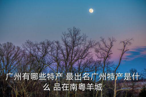 廣州有什么特產，廣州有哪些特產 最出名廣州特產是什么 品在南粵羊城