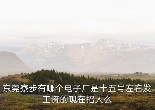 東莞華之力幾號發工資，東莞寮步有哪個電子廠是十五號左右發工資的現在招人么
