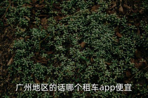 廣州地區的話哪個租車app便宜