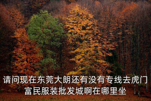 請問現在東莞大朗還有沒有專線去虎門富民服裝批發城啊在哪里坐