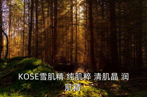 KOSE雪肌精 純肌粹 清肌晶 潤肌精