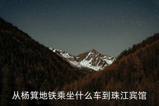 從楊箕地鐵乘坐什么車到珠江賓館