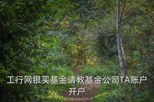 工行網銀買基金請教基金公司TA賬戶開戶