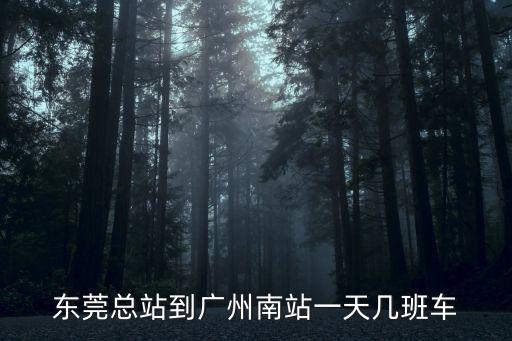 東莞總站到廣州南站一天幾班車