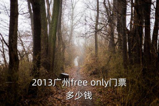 2013廣州free only門票多少錢