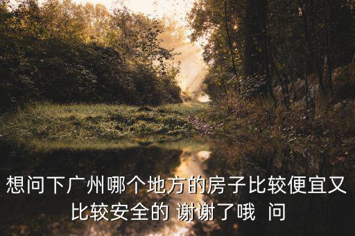 想問下廣州哪個(gè)地方的房子比較便宜又比較安全的 謝謝了哦  問