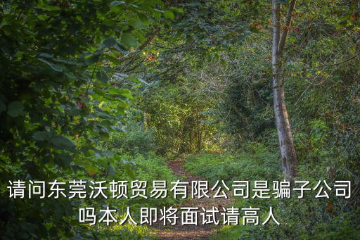 請問東莞沃頓貿易有限公司是騙子公司嗎本人即將面試請高人