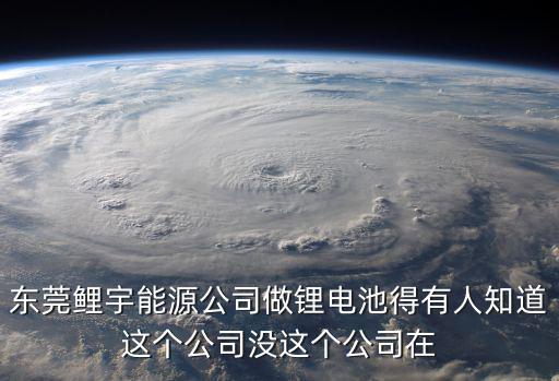 東莞鯉宇能源公司做鋰電池得有人知道這個(gè)公司沒(méi)這個(gè)公司在