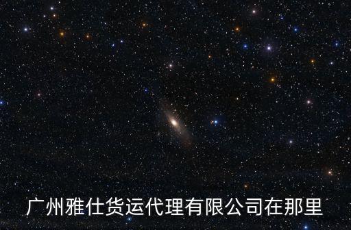 廣州雅仕貨運代理有限公司在那里
