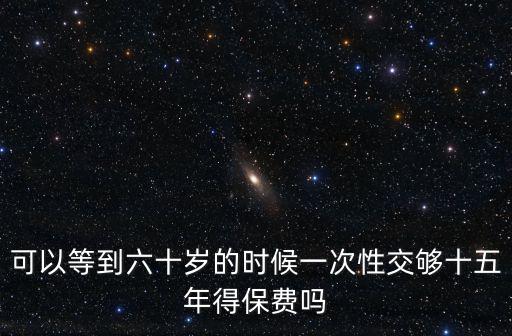 可以等到六十歲的時候一次性交夠十五年得保費嗎